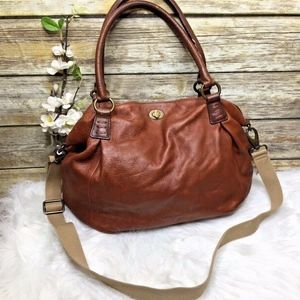 Cynthia Rowley Brown Leather Hobo Crossbody Bag